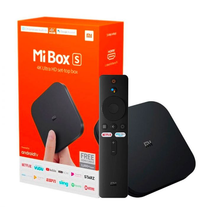 Xiaomi Mi TV Box S - Reproductor streaming en 4K Ultra HD, Bluetooth,  Wi-Fi, Asistente de Google con Chromecast, Negro