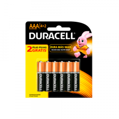  Baterias DURACELL |26 54482 Alkalina AAA |  Pague 4 Lleve 6