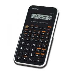 SHARP| Calculadora Cientifica | 131 Funciones | 10 Digitos | Bateria  LR1130 x 2 | Negro/Blanco