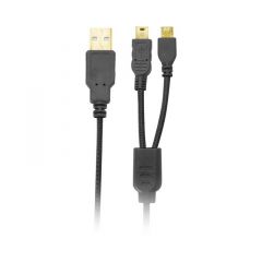 Cable USB micro y mini chapado en oro 2 en 1 - DreamGEAR