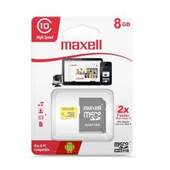 MEMORIA MICRO SD MAXELL CL10 CON ADAPTADOR 8GB
