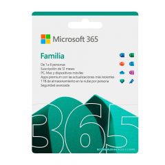 Microsoft 365 Familia | 6 Usuarios | Licencia Física | 1 año de suscripción