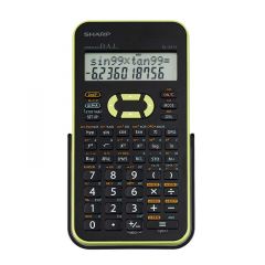 Sharp | Calculadora Cientifica Avanzada | 272 Funciones | 2 Lineas | 10 Digitos | Calculos BASE N Fracciones | Negro/Verde