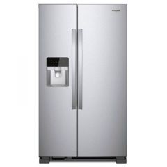Whirlpool Refrigerador | Side by Side 25 P3 | Xpert Energy Saver | Dispensandor de Agua y Hielo | Superficie Anti-huellas | 10 Años de Garantía en Compresor | Gris Acero 