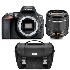 Camára Digital Nikon  D5600 24.2MP + 18-55mm Lente + Estuche  - Negro