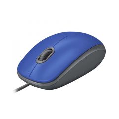 Logitech M110  Mouse Silencioso Alambrico USB, Diseno Tamano Entero y Comodo, Ambidiestro para PC / Mac - Azul 