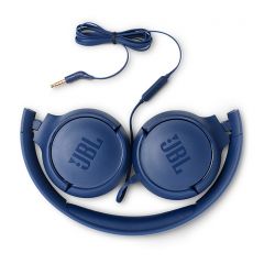 Audífono alámbrico JBL T500BLU In-Ear con mando a distancia y micrófino azul