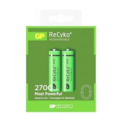 GP (3920) | ReCyko | Rechargable Battery | Serie 2700 AA | 2600mAh | Verde