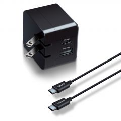 Kit de Adaptador de CA  DREAMGEAR ISOUND6103 USB Dual (Tipo A y Tipo C) negro