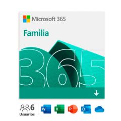 Microsoft 365 Familia  | 6 Usuarios | Licencia Dígital descargable | 1 año de suscripción
