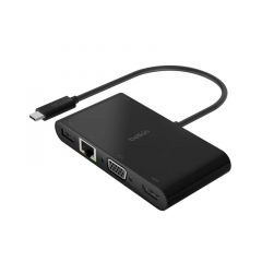 Belkin | USB C | Multimedia Charge Adapter | GBE  | HDMI |  VGA | Negro