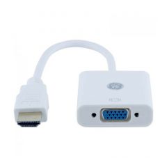 Jasco | Adatptador HDMI A VGA | MALE TO FEMALE | Para Proyectores Compatible Con Mac y PC | Blanco