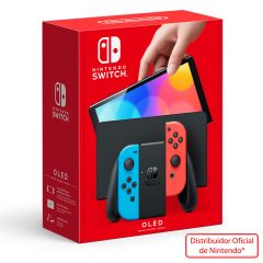 Consola Nintendo Switch OLED | Neon | Pantalla 7" | 64GB | Joy-Con Azul/Rojo
