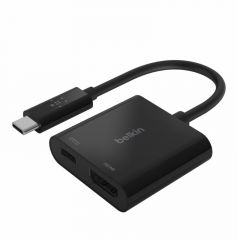 Belkin | Adaptador USB C a HDMI  + Adaptador De Carga| Negro