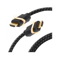 Titan 10ft  8K Premium Jasco  HDMI LED Braided Gaming Cable  Black