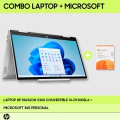 Bundle HP | Laptop  HP Pavilion x360 Convertible 14-dy2002la, i5, 8 GB, 256 GB SSD, 14" táctil, FHD, W11 + Lápiz Zenvo Natural Silver