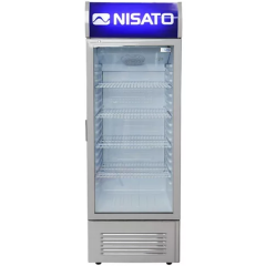Nisato Refrigerador Vitrina Comercial de | 15 Cu.ft. | Gris