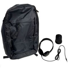 HP Backpack Con Audífono Alámbrico y Mouse Inalambrico Para Laptop 