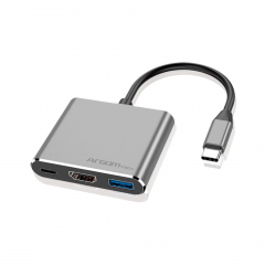 Adaptador de Cable Tipo C con Puerto de salida tipo C a HDMI | puerto de carga PD tipo C y puerto USB 3.0