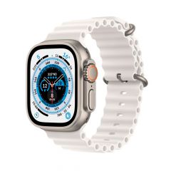 Apple Watch Ultra | Caja de titanio de 49 mm | Correa Ocean blanca