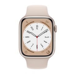 Apple Watch Series 8 (GPS) | Caja de aluminio en blanco estrella de 45 mm |Correa deportiva blanco estrella 