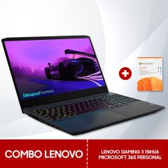 Laptop Lenovo Gaming 3 15IHU6 | Core i5 11300H | 8GB RAM | 512GB |GTX + Incluye Microsoft 365 Personal