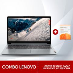 Laptop Lenovo | Idea Pad 1 15ADA 7 |  Ryzen 3 3250u | 8GB RAM |  512GB + Incluye Microsoft 365 Personal