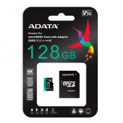 MEMORIA MICRO SD CON ADAPTADOR SD | 128 GB | UHS-I U3 | V30S | A2 | 100/85 MB/S