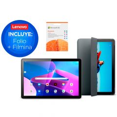 Bundle Tablet Lenovo M10 3ra Gen | 10.1" | Octa-Core | 4GB | 64GB | Wi-Fi + LTE | Android 11 | 5MP + 8MP | Android 11 | Gris + Microsoft 365 Personal