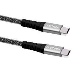 Cable trenzado de carga rápida USB-C a USB-C | 4 pies | Negro