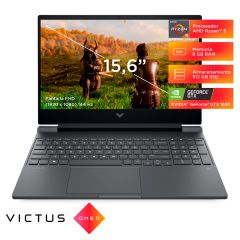 Laptop Gaming Victus 15-fb0122la | Pantalla 15.6" | AMD Ryzen 5 5600H | 512 GB SSD | 8GB RAM | NVIDIA GeForce GTX 1650  | Windows 11 Home | Plata Mica