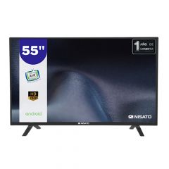 Televisor Led Nisato 55" | Smart tv | Android | Comando de voz | 2 entradas USB | 3 Entradas HDMI 