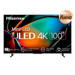 TV Hisense 100" U8K | Mini-Led ULED | 4K | 144Hz | Google TV | Dolby Atmos | DTS Virtual | HDR | HDMI | Bluetooth