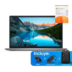 Bundle Laptop Dell Inspiron 15 3525 | AMD Ryzen 5 5500U 2.10GHz | 8GB | 512GB SSD | 15.6" FHD | Windows 11 Home | Español | Plata | Incluye Microsoft 365 Personal + Mochila + Hub + Mouse Targus