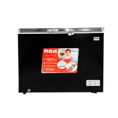 Congelador RCA de 7.5 p3 | Negro con tapa de acero inoxidable | 3 canastas plásticas | cerradura | interior de metal | Luz Led | Doble Acción