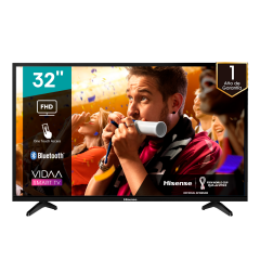TV Hisense 32" Smart  DVB-T | Bluetooth | HDMI | ARC 1 | 1 Año De Garantia | Negro