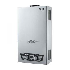 Calentador de Agua a Gas ARC | 20 KW | 10 litros | Indicador de Batería | Plateado