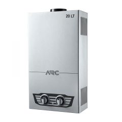 Calentador de Agua a Gas ARC | 40 KW | 20 litros | Indicador de Batería | Plateado