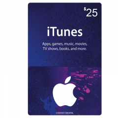 Tarjeta de Contenido iTunes $25 USA | Precio de venta incluye cargo de servicio 