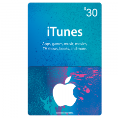 Tarjeta de Contenido iTunes $30 USA | Precio de venta incluye cargo de servicio