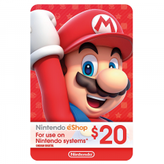 Tarjeta de Contenido Nintendo $20 USA | Precio de venta incluye cargo de servicio 