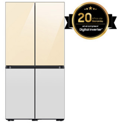 Refrigeradores Samsung BESPOKE Vainilla | 23 Pies | 620ltr. | T STYLE | 4 Puertas  | Flex Zone | 3PLE | Wi-Fi Integrado