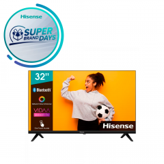 TV Hisense 32" Smart  DVB-T | Bluetooth | HDMI | ARC 1 | 1 Año De Garantia | Negro
