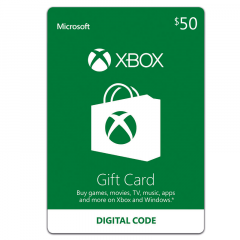 Tarjeta de Contenido Xbox Live $50 USA | Precio de venta incluye cargo de servicio